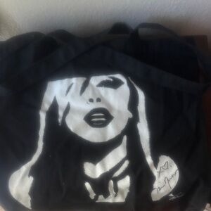 Black Graphic Tote Bag